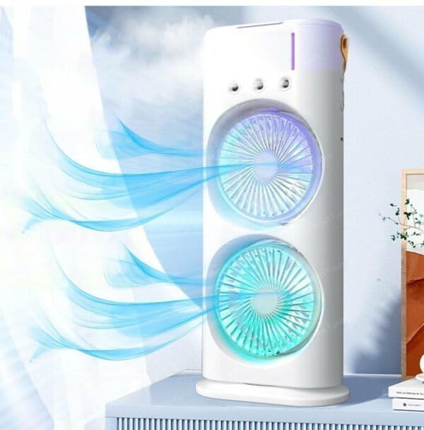 Double Ended Spray Fan, Desk Fan with Mist Spray, Travel Cooler Fan