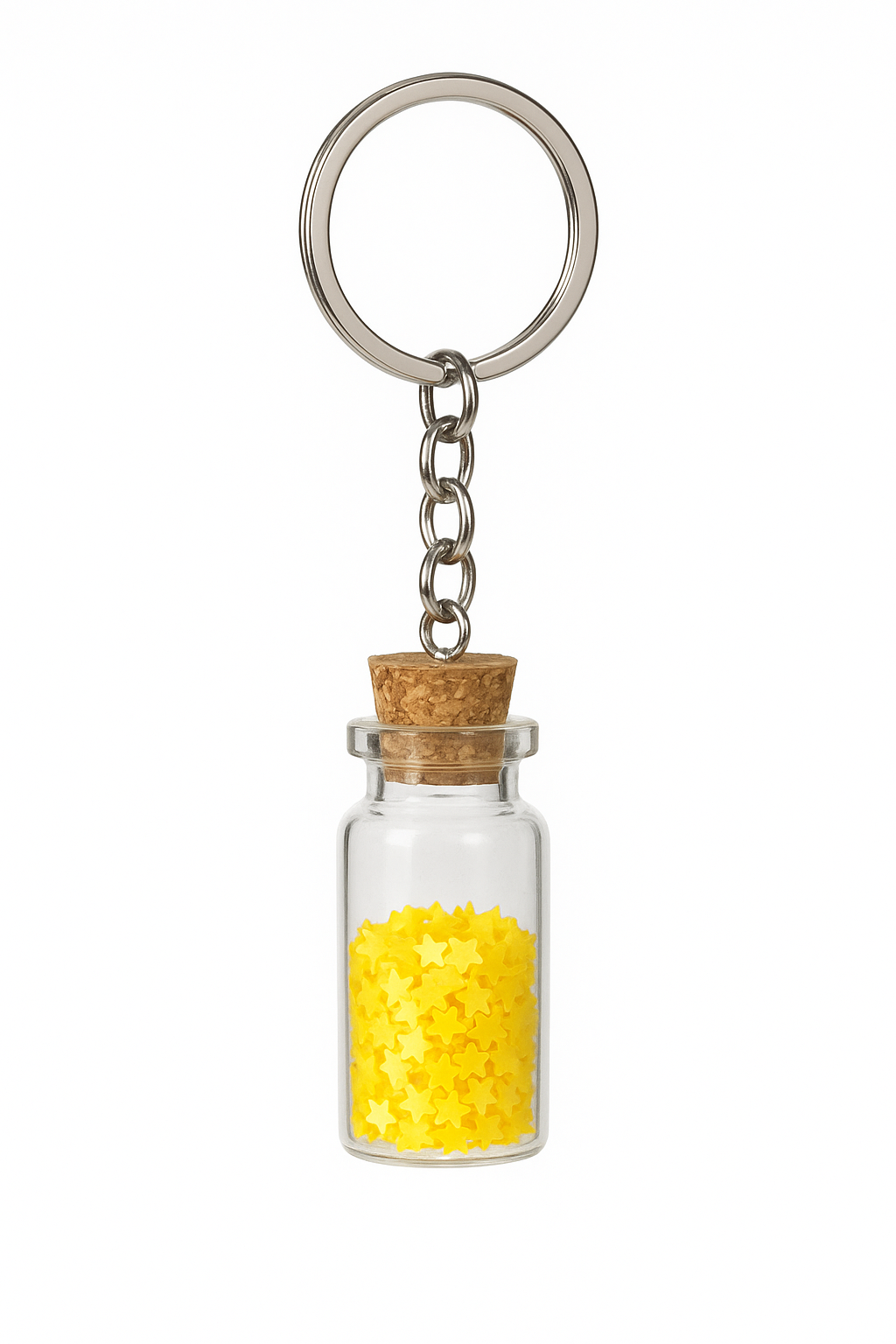 Pair of 2 Glitter Bottle Key Ring