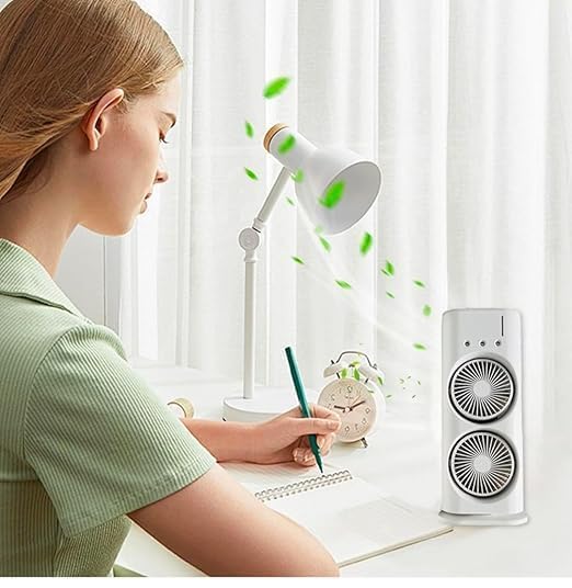 Double Ended Spray Fan, Desk Fan with Mist Spray, Travel Cooler Fan