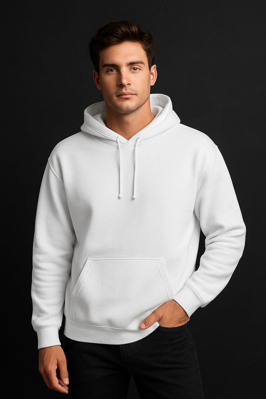 Plain White Premium black Hoodie