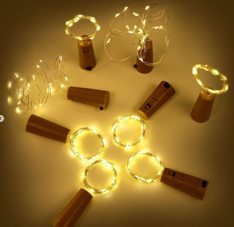 Warm White Cork LED Bottle Light | Battery Operated Fairy Lights for Home Decor & Gifting